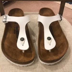 White Birkenstock Gizeh size EU 40 US 9-9.5